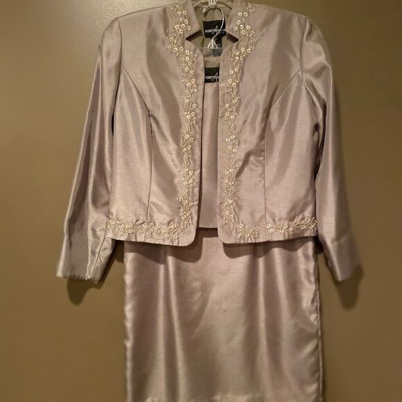 Positive Attitude 3 Piece Mother Of The Bride Dress  10P Beaded  Embroidered - Picture 2 of 10